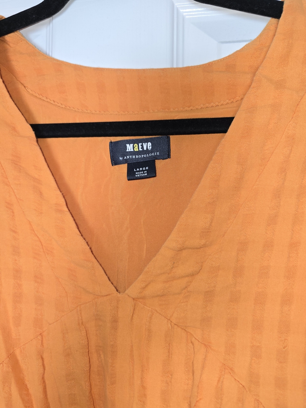 Maeve Anthropologie Juliet Orange Cotton Tunic Dress Size Large - Picture 5 of 10